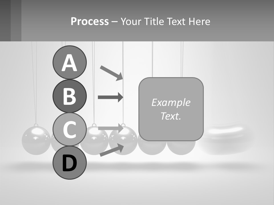 A Group Of Balls Hanging From Strings In A Room PowerPoint Template