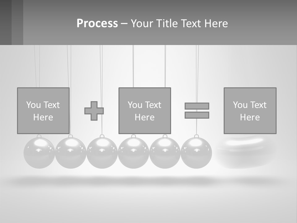 A Group Of Balls Hanging From Strings In A Room PowerPoint Template