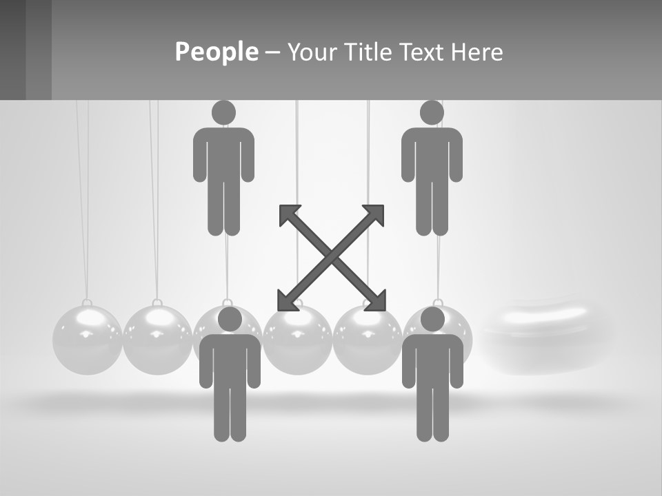 A Group Of Balls Hanging From Strings In A Room PowerPoint Template