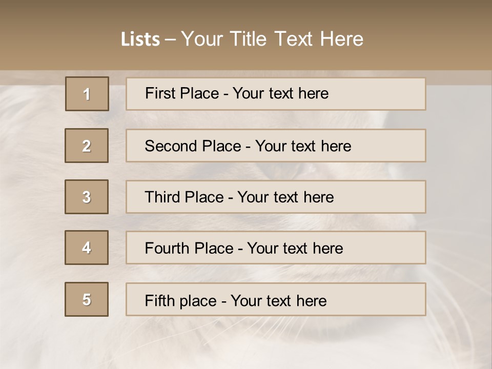 A Brown And White Cat Is Looking At Something PowerPoint Template