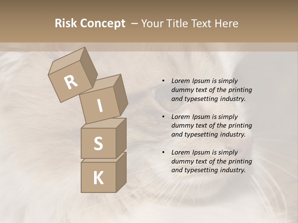 A Brown And White Cat Is Looking At Something PowerPoint Template