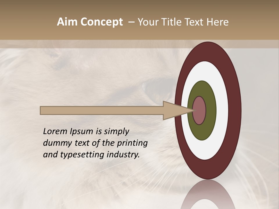 A Brown And White Cat Is Looking At Something PowerPoint Template