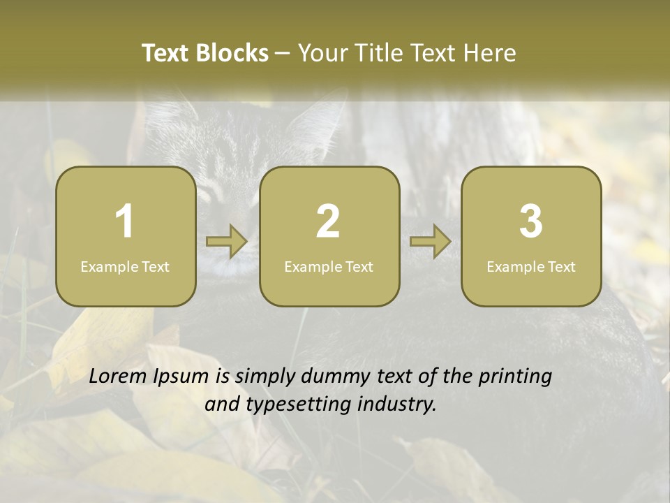 A Cat Laying On The Ground Next To A Tree PowerPoint Template