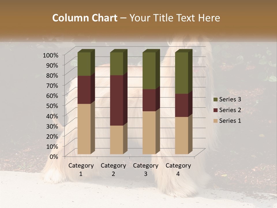 A Shaggy Dog Standing In Front Of A Bush PowerPoint Template