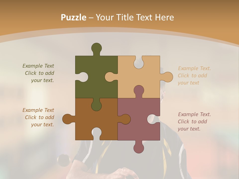 A Man Is Playing Ping Pong On A Table PowerPoint Template