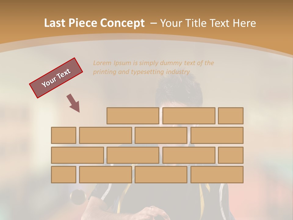 A Man Is Playing Ping Pong On A Table PowerPoint Template