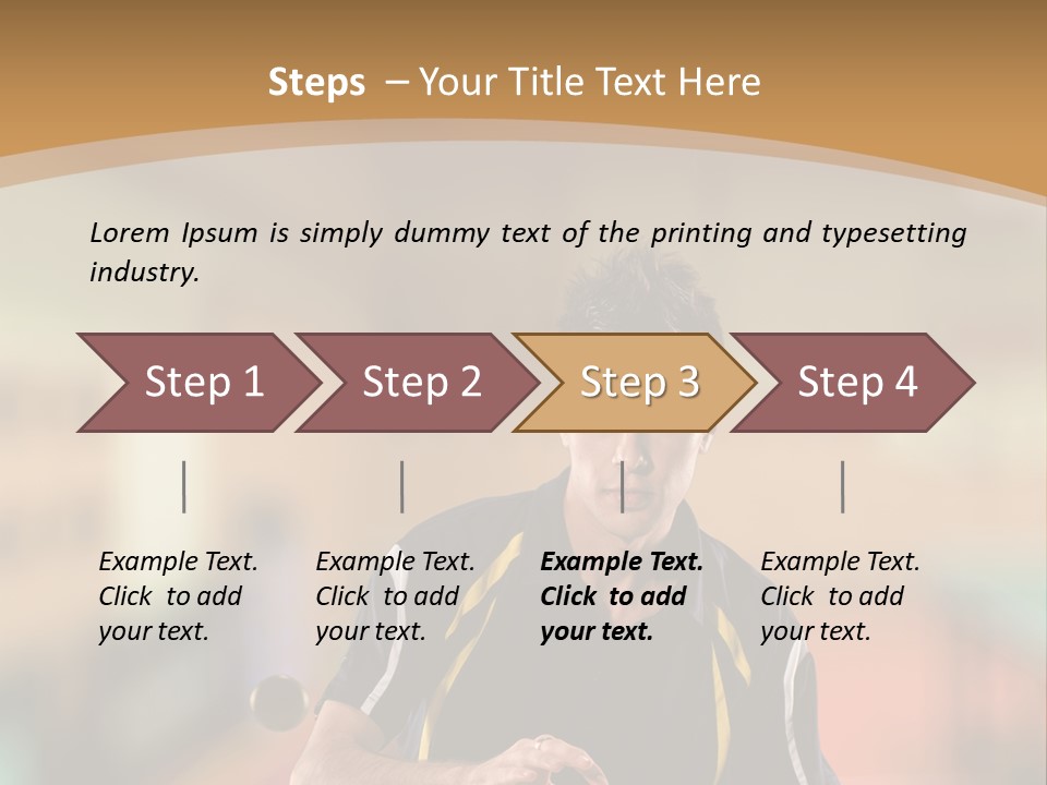 A Man Is Playing Ping Pong On A Table PowerPoint Template
