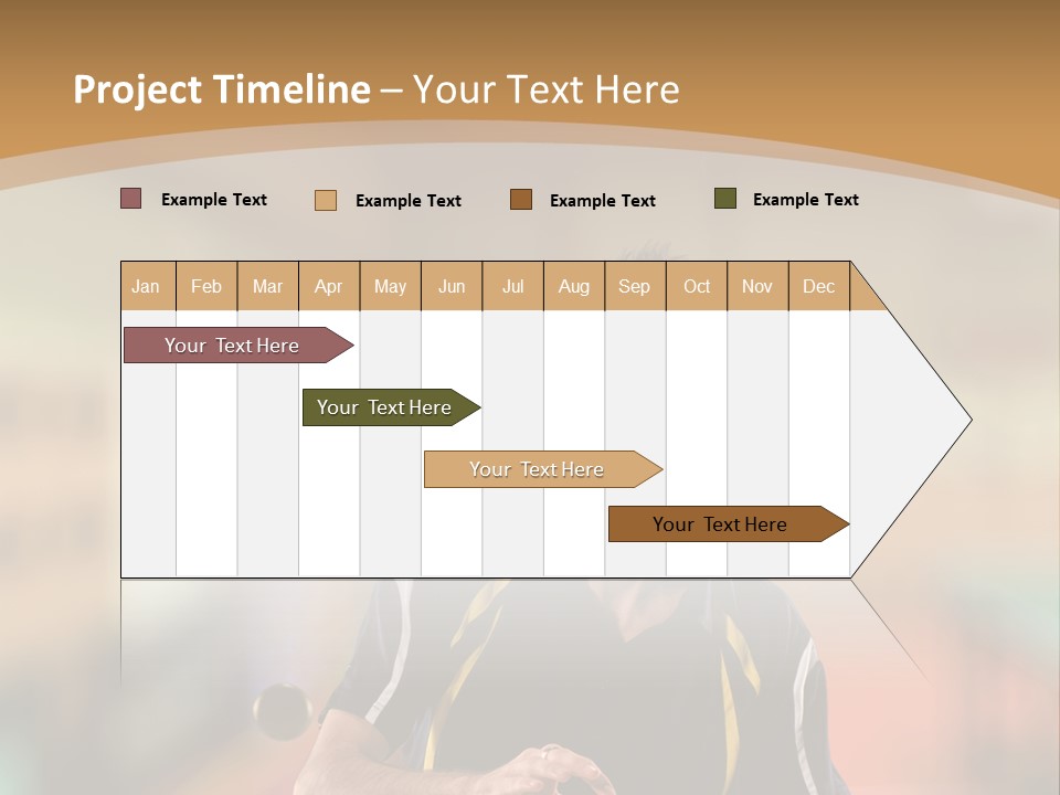 A Man Is Playing Ping Pong On A Table PowerPoint Template