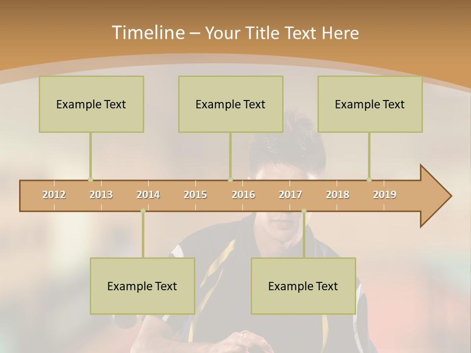 A Man Is Playing Ping Pong On A Table PowerPoint Template