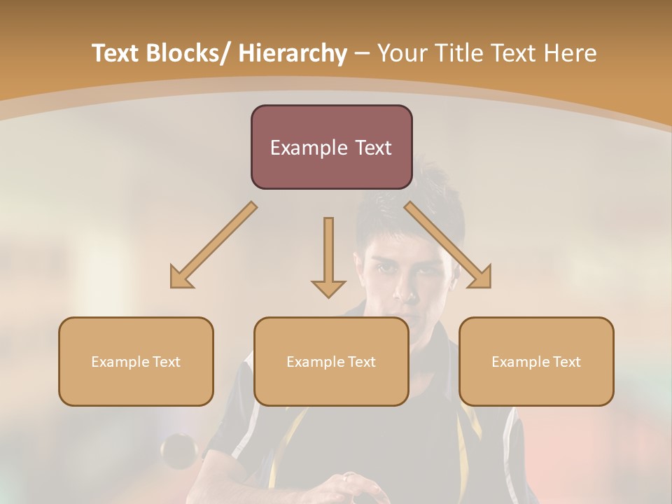 A Man Is Playing Ping Pong On A Table PowerPoint Template