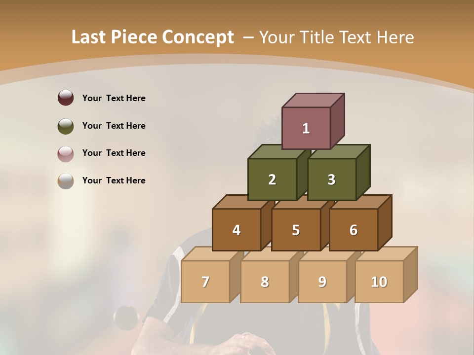 A Man Is Playing Ping Pong On A Table PowerPoint Template