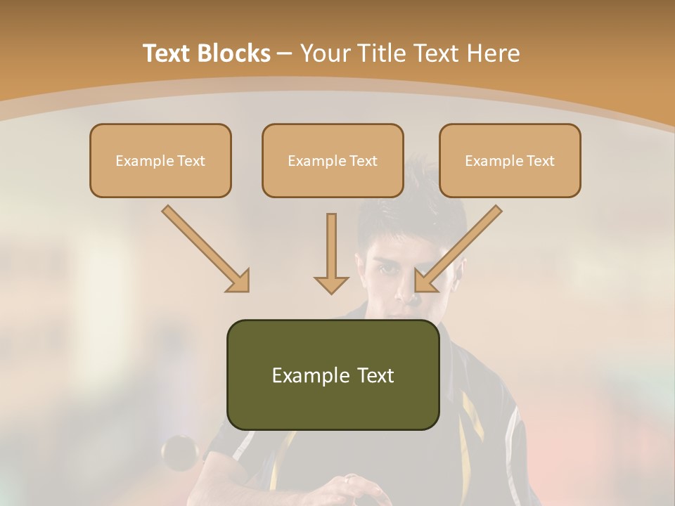 A Man Is Playing Ping Pong On A Table PowerPoint Template