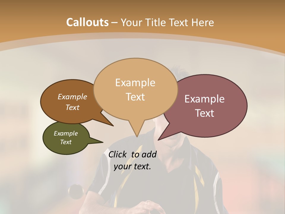 A Man Is Playing Ping Pong On A Table PowerPoint Template