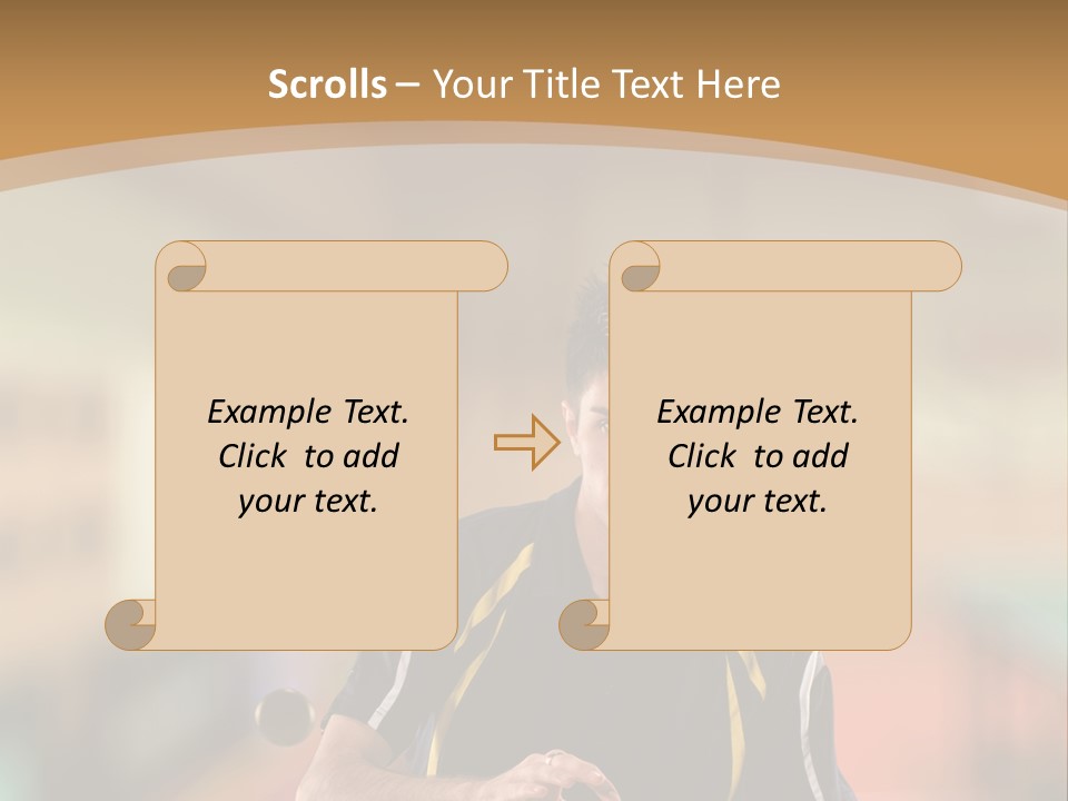 A Man Is Playing Ping Pong On A Table PowerPoint Template