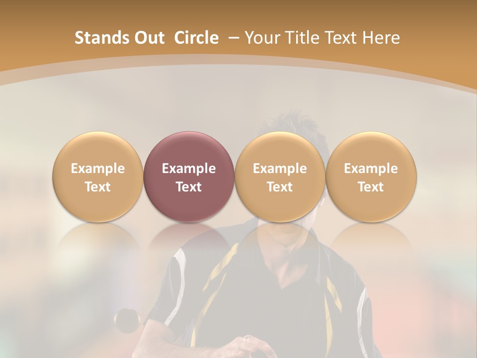 A Man Is Playing Ping Pong On A Table PowerPoint Template