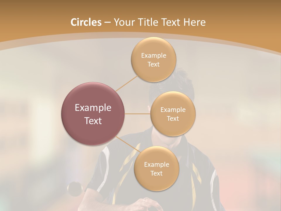 A Man Is Playing Ping Pong On A Table PowerPoint Template