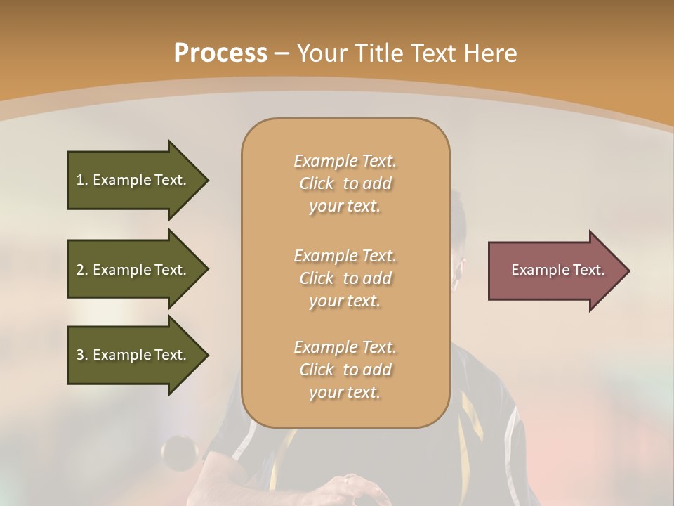 A Man Is Playing Ping Pong On A Table PowerPoint Template