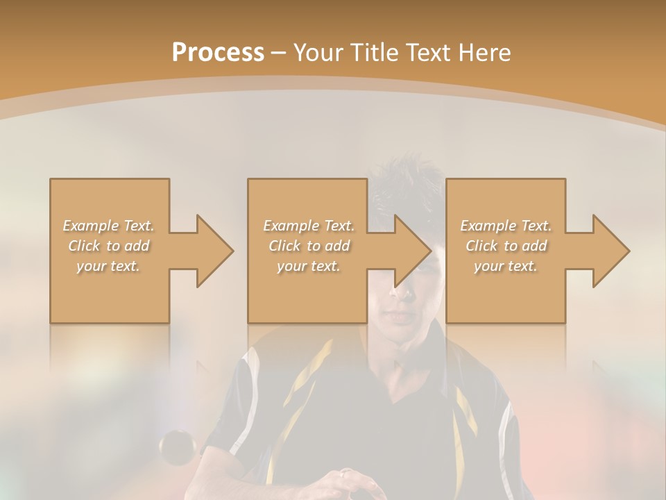 A Man Is Playing Ping Pong On A Table PowerPoint Template