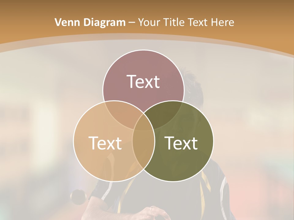 A Man Is Playing Ping Pong On A Table PowerPoint Template