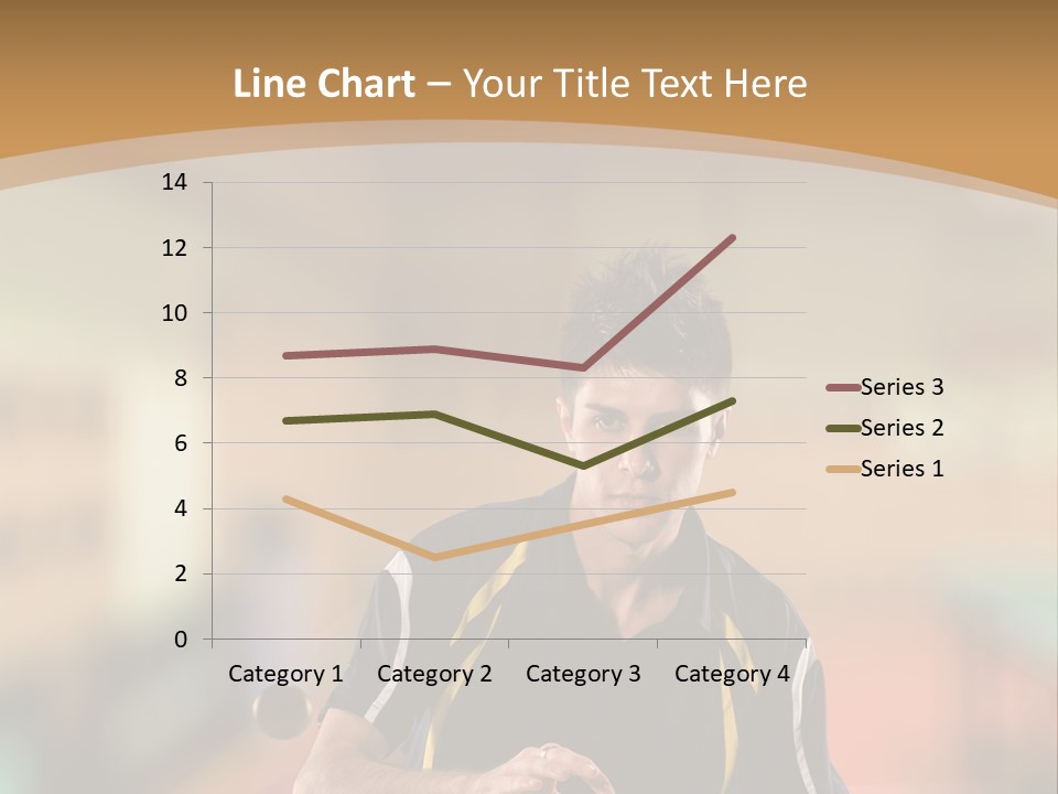 A Man Is Playing Ping Pong On A Table PowerPoint Template