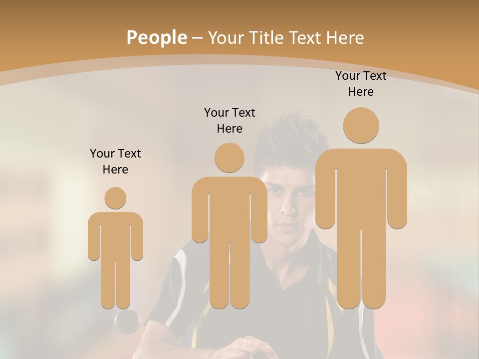 A Man Is Playing Ping Pong On A Table PowerPoint Template