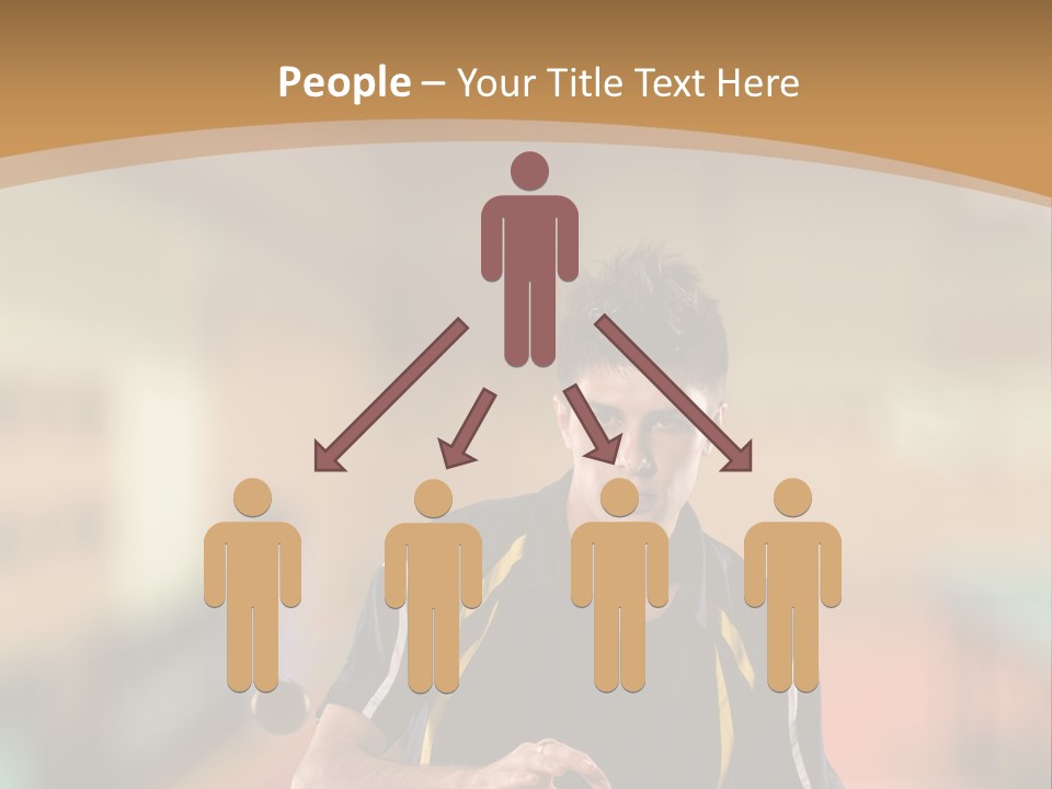 A Man Is Playing Ping Pong On A Table PowerPoint Template