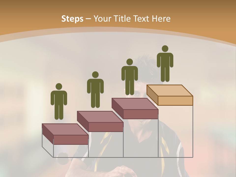 A Man Is Playing Ping Pong On A Table PowerPoint Template