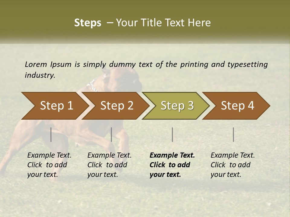 A Brown Dog Running Across A Lush Green Field PowerPoint Template
