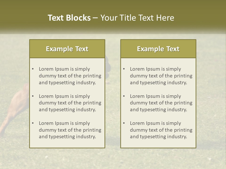 A Brown Dog Running Across A Lush Green Field PowerPoint Template