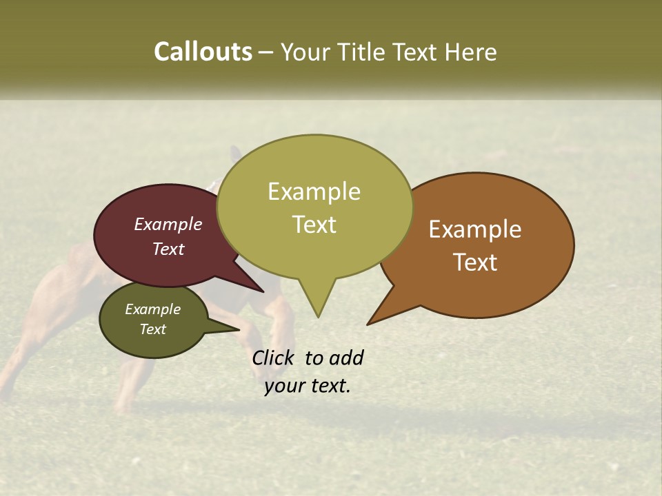 A Brown Dog Running Across A Lush Green Field PowerPoint Template