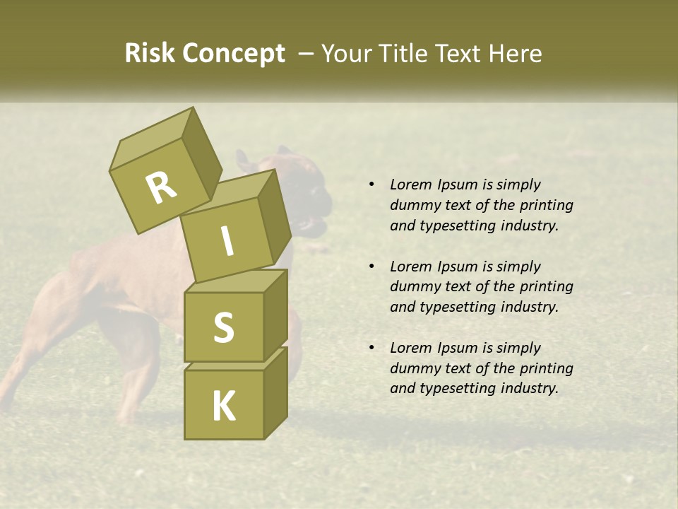 A Brown Dog Running Across A Lush Green Field PowerPoint Template