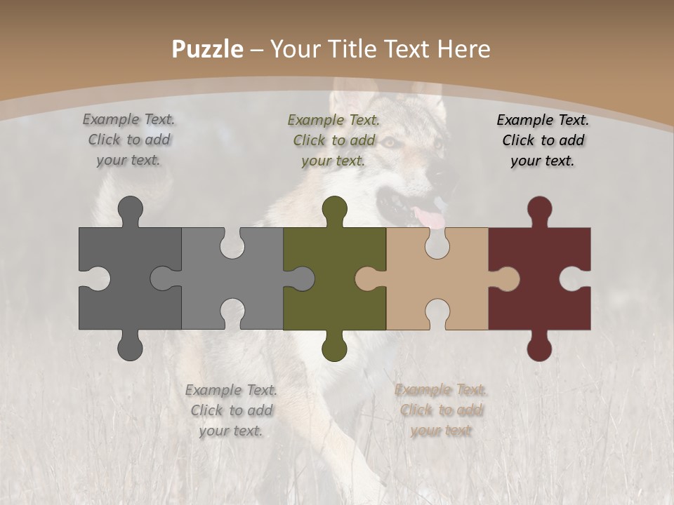 A Dog Is Running Through The Snow In A Field PowerPoint Template