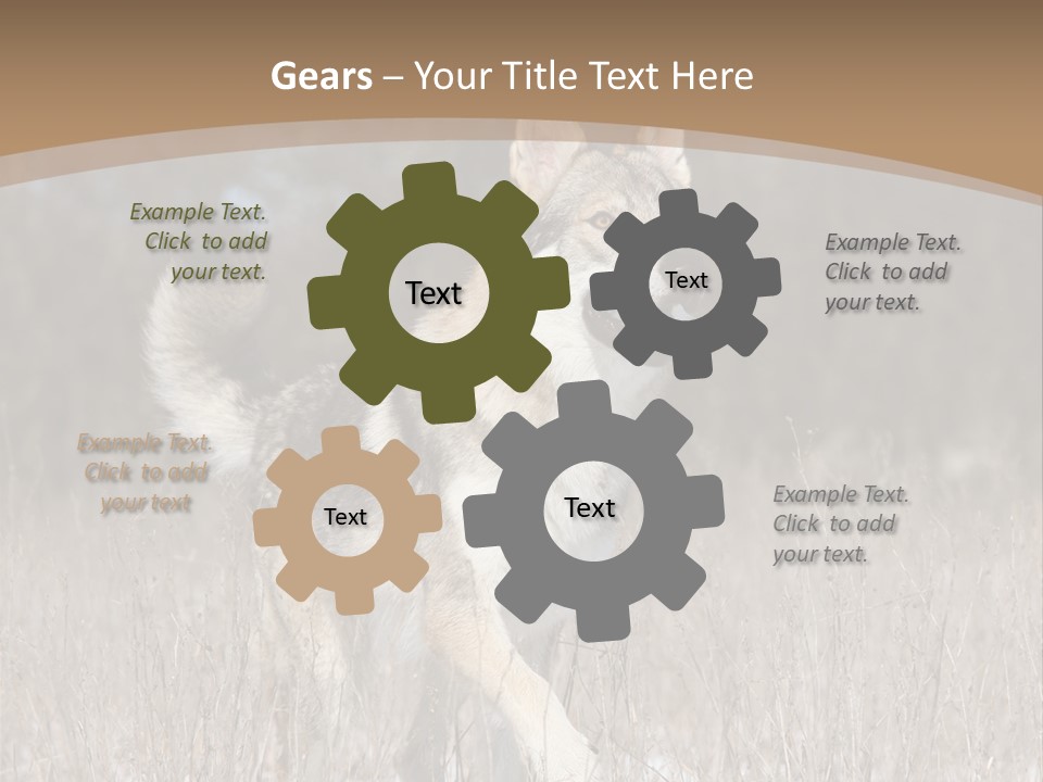 A Dog Is Running Through The Snow In A Field PowerPoint Template