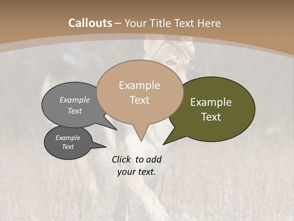 A Dog Is Running Through The Snow In A Field PowerPoint Template