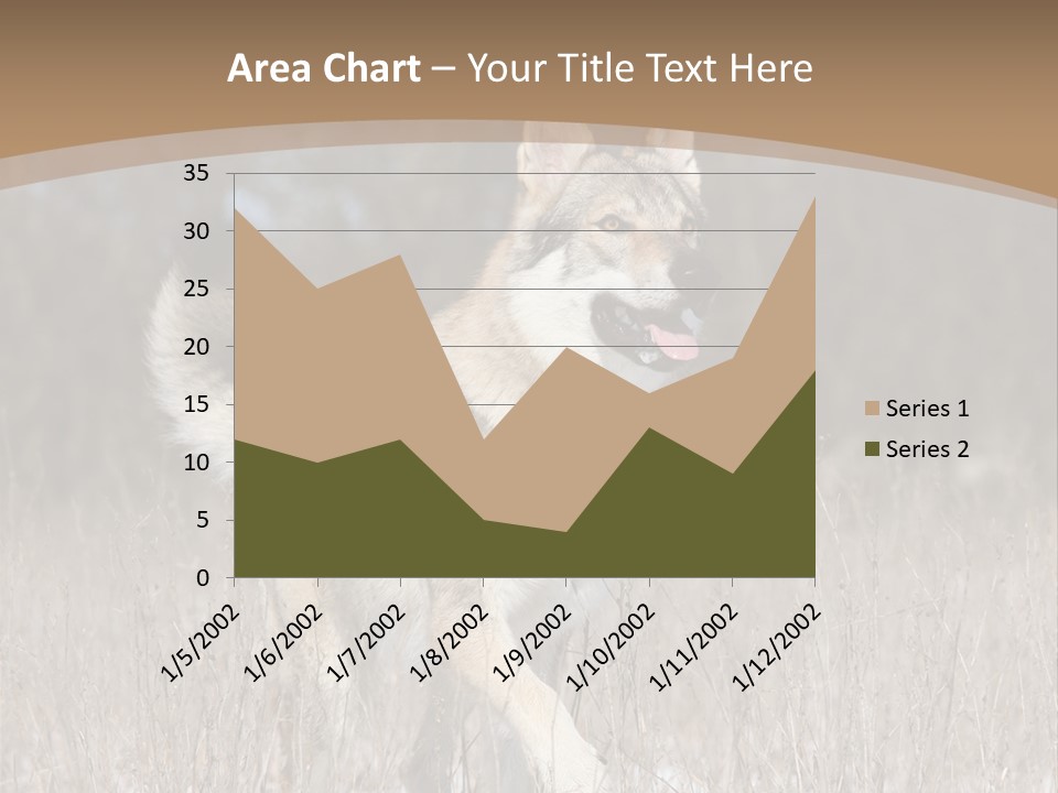 A Dog Is Running Through The Snow In A Field PowerPoint Template
