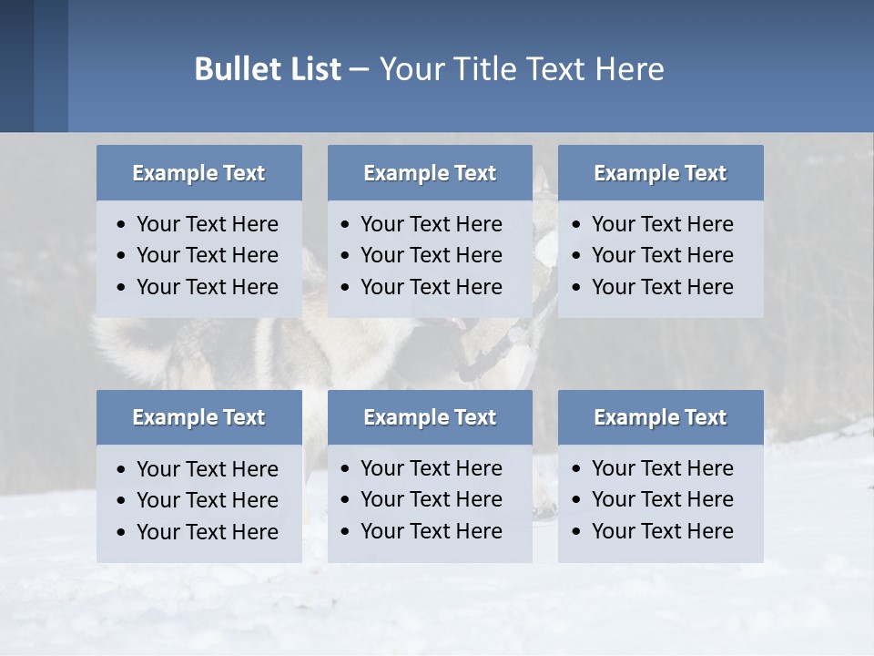 A Couple Of Dogs That Are In The Snow PowerPoint Template