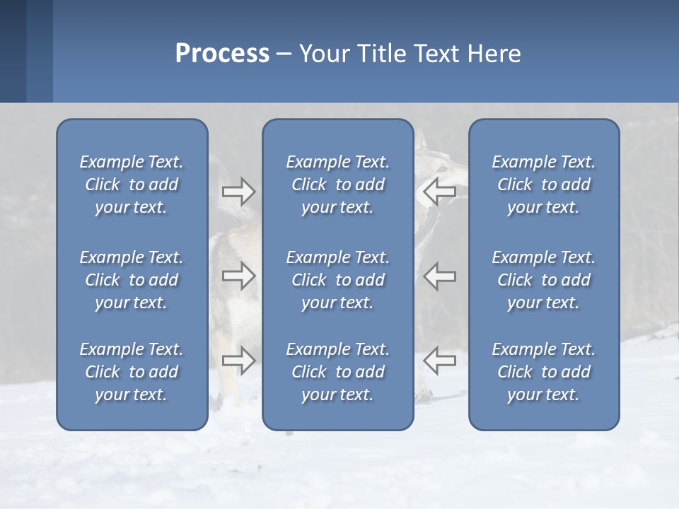A Couple Of Dogs That Are In The Snow PowerPoint Template