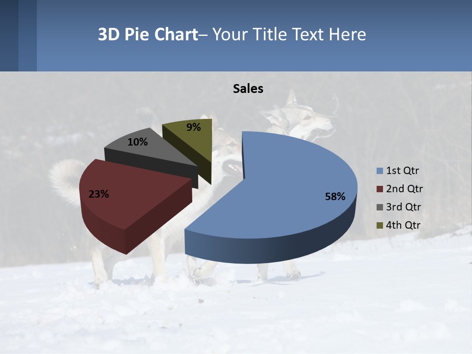 A Couple Of Dogs That Are In The Snow PowerPoint Template