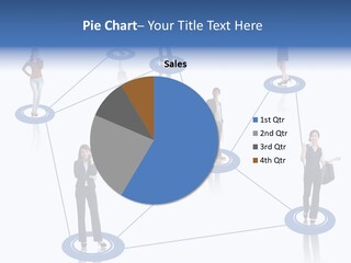 A Group Of People Standing In A Network PowerPoint Template