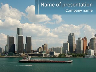 A Large Boat In A Large Body Of Water PowerPoint Template