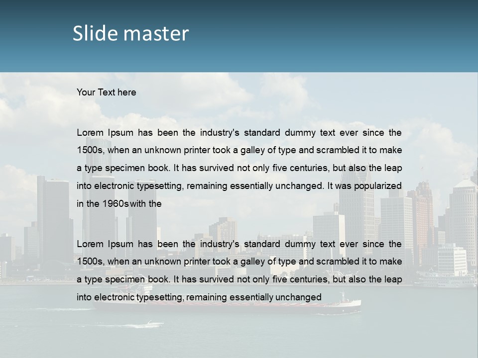 A Large Boat In A Large Body Of Water PowerPoint Template