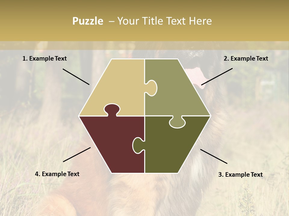 A Large Brown Dog Sitting In The Grass PowerPoint Template