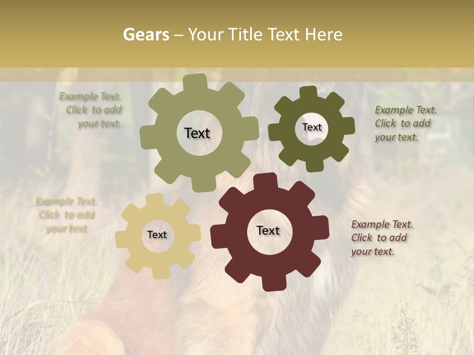 A Large Brown Dog Sitting In The Grass PowerPoint Template