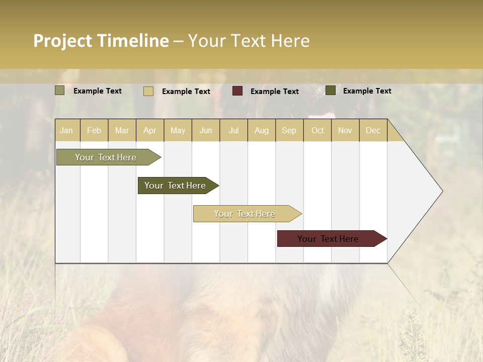 A Large Brown Dog Sitting In The Grass PowerPoint Template