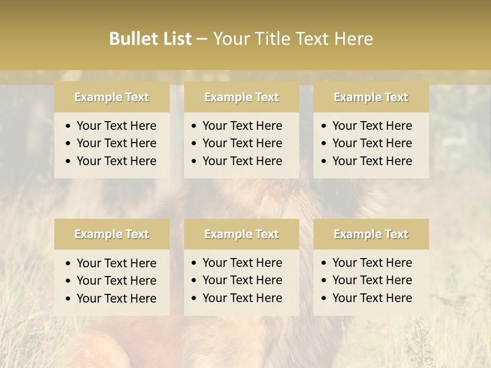 A Large Brown Dog Sitting In The Grass PowerPoint Template