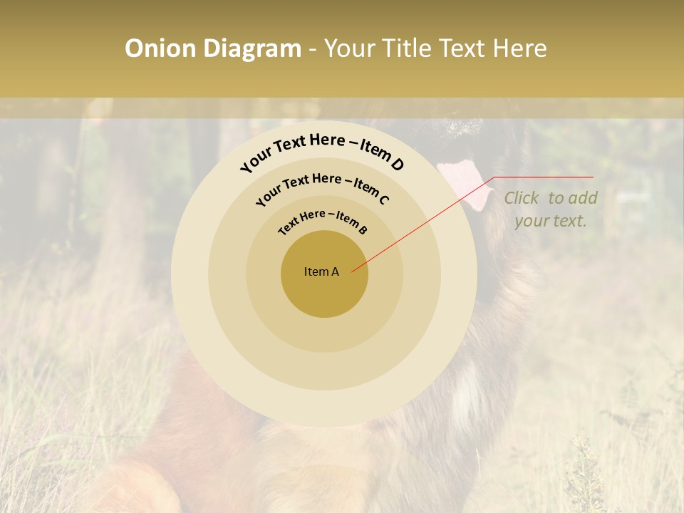 A Large Brown Dog Sitting In The Grass PowerPoint Template