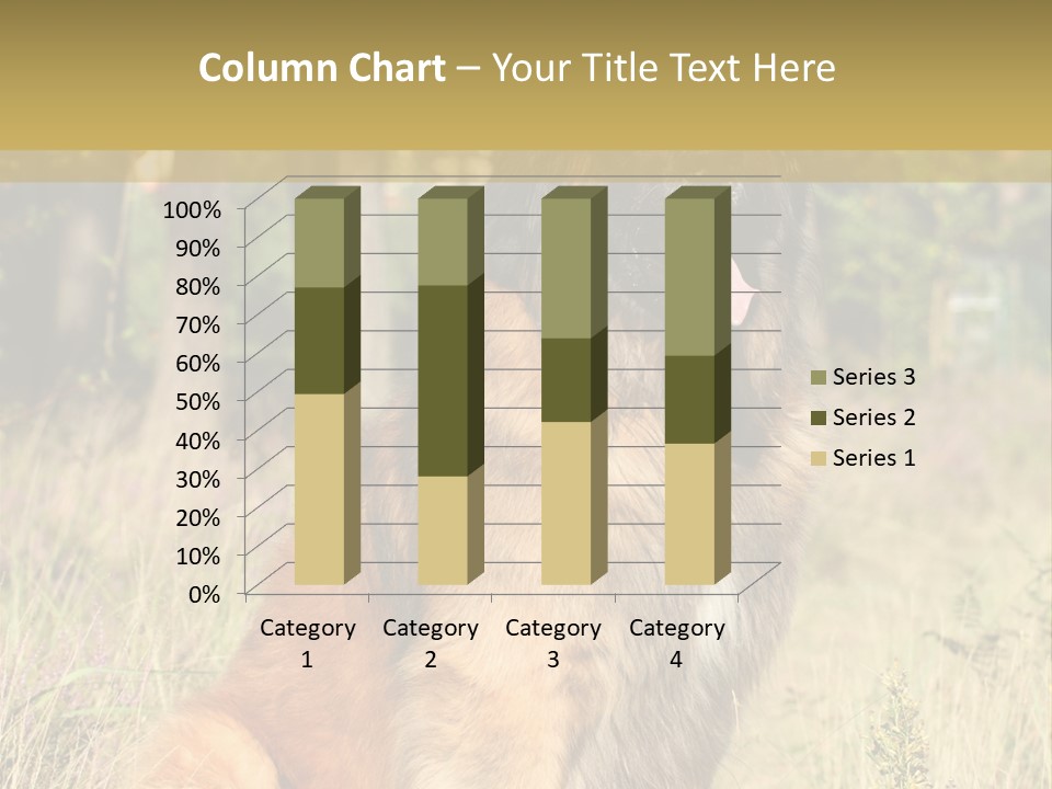 A Large Brown Dog Sitting In The Grass PowerPoint Template