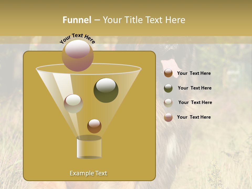 A Large Brown Dog Sitting In The Grass PowerPoint Template