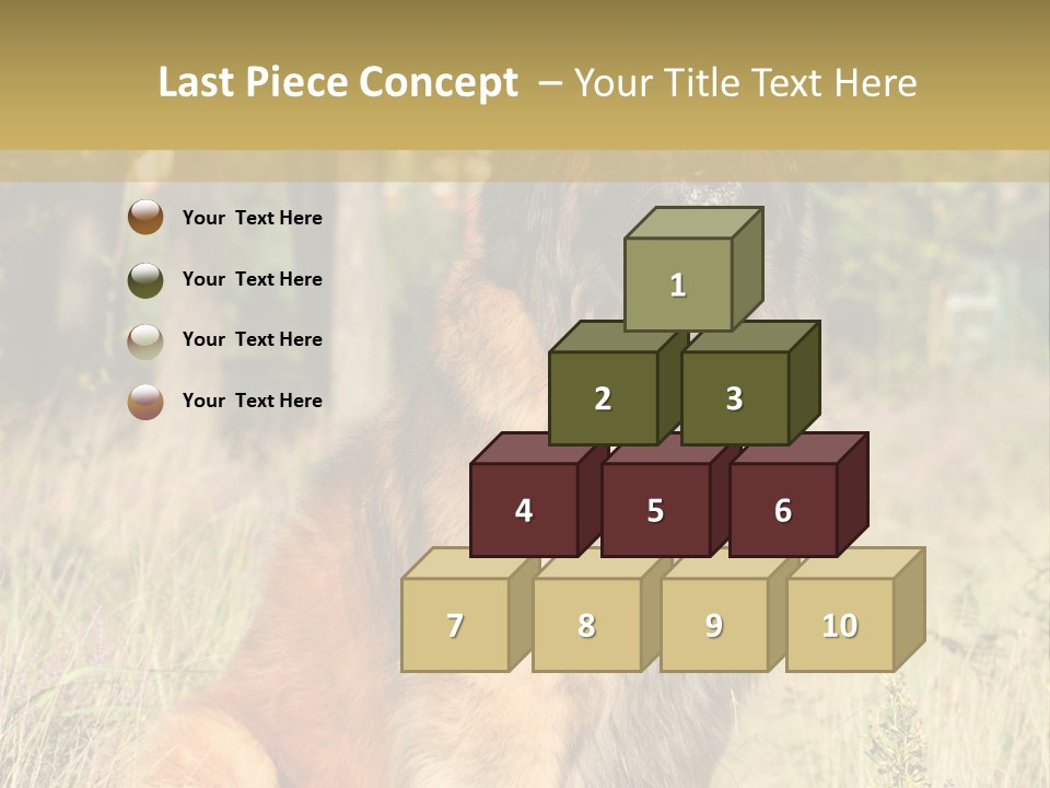 A Large Brown Dog Sitting In The Grass PowerPoint Template