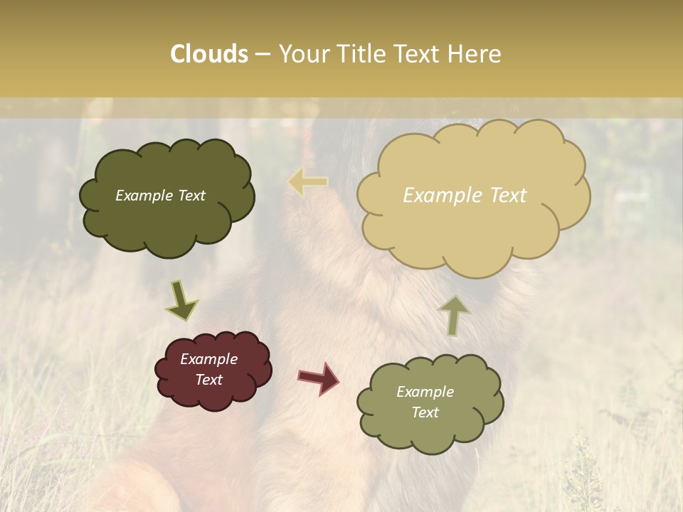 A Large Brown Dog Sitting In The Grass PowerPoint Template
